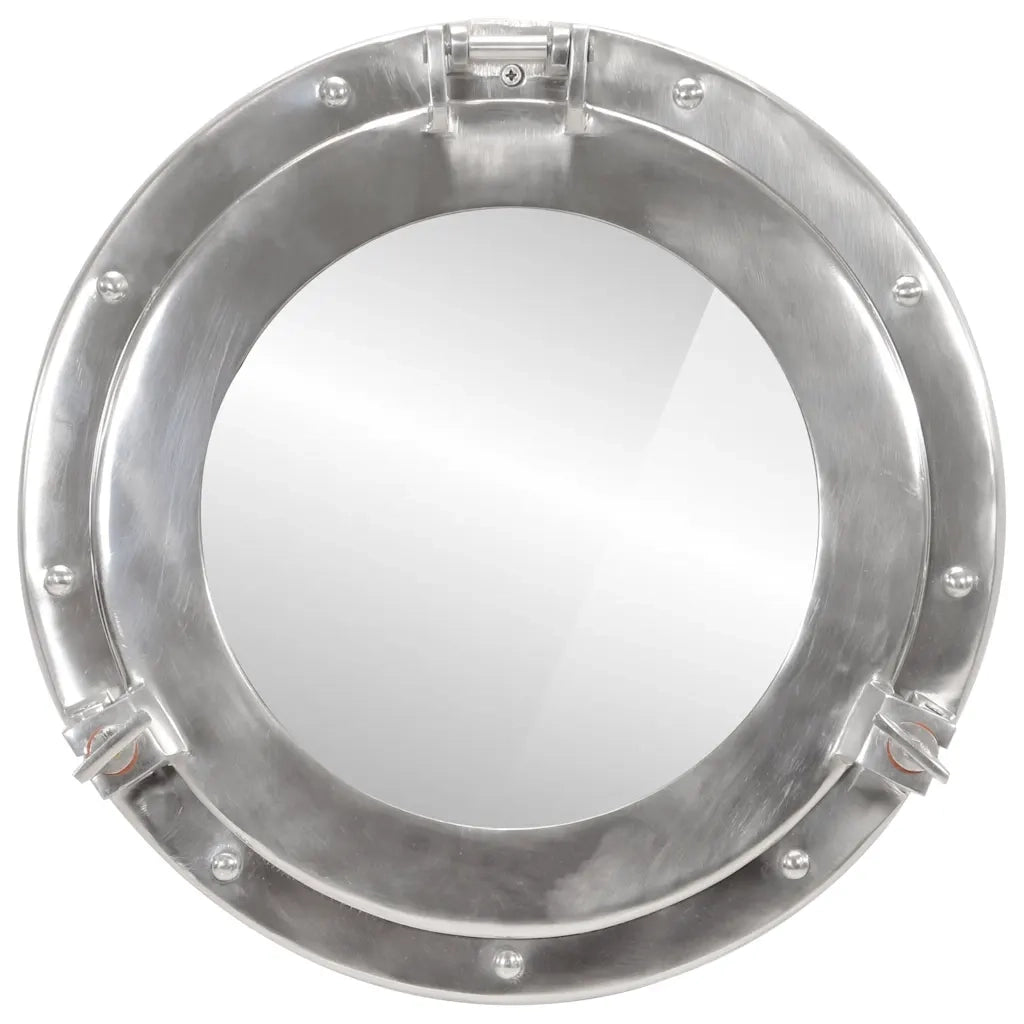 Specchio da Parete Design OblÃ² Ã˜38 cm in Alluminio e Vetro