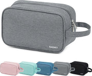 Kit di viaggio per toilette uomo e donna, set di accessori e articoli da bagno (grigio)