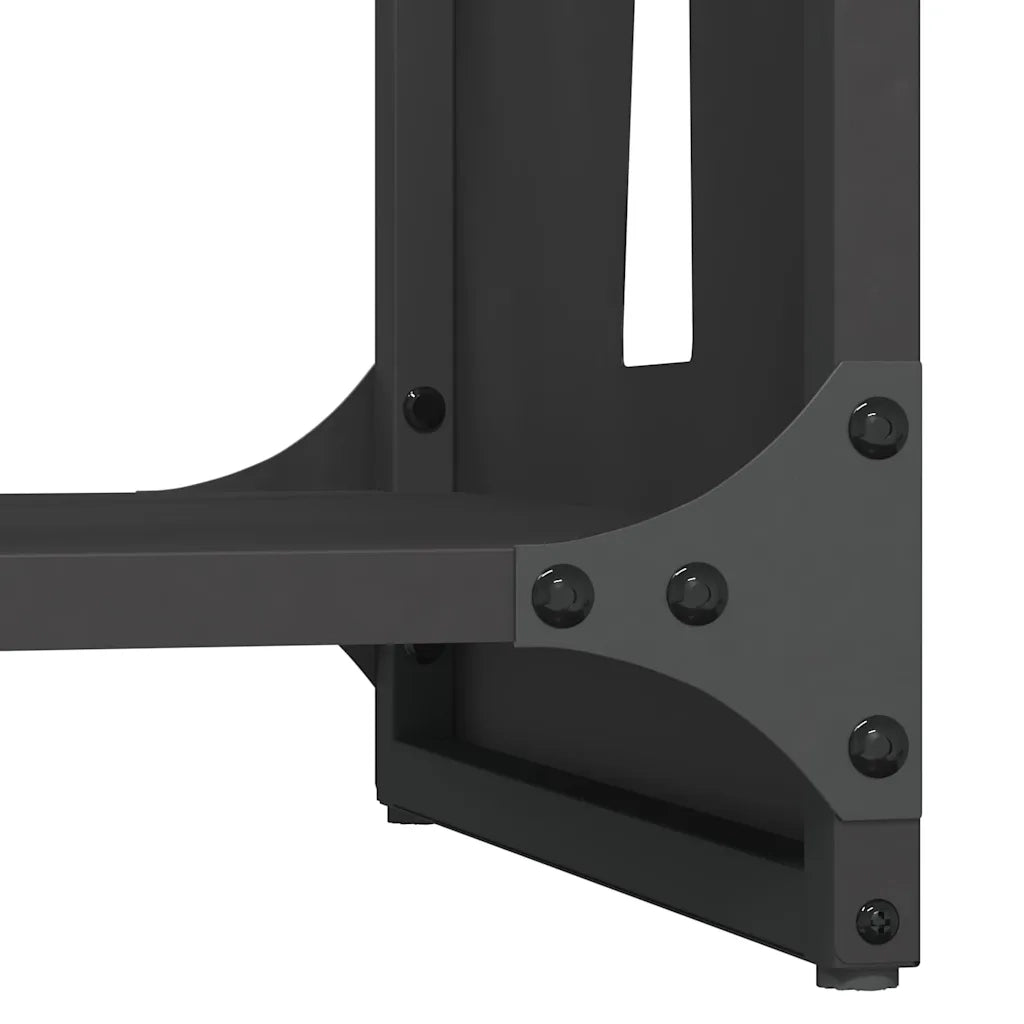 Rastrelliera per Legna da Ardere Nera 40x30x80 cm CFW9843707