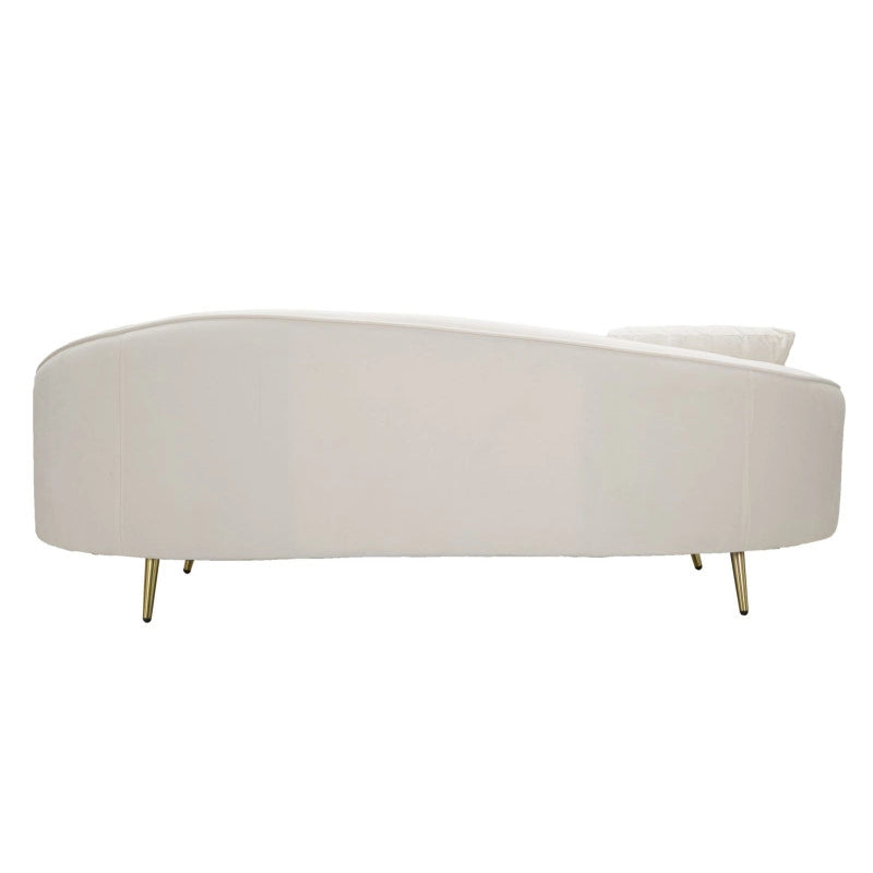 Divano 3 Posti Oslo Con Cuscini Crema cm 185x84x68