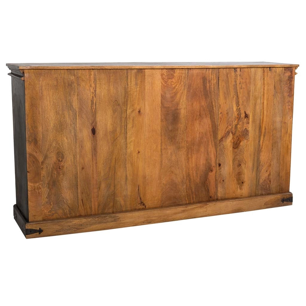 Credenza in legno nero 193x38x96h