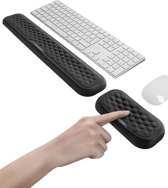 Polssteun toetsenbord - polssteun ergonomico per mouse - nero