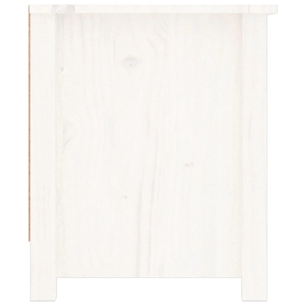 Scarpiera mobiletto portascarpe mobile per ingresso/corridoio/soggiorno 110 x 38 x 45,5 cm legno di pino massiccio bianco 02_0021440