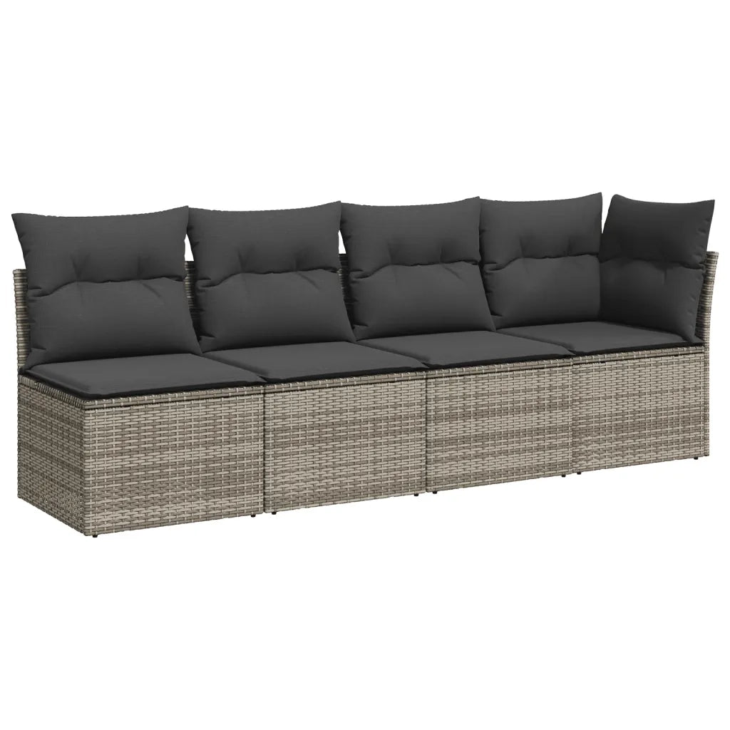 Set Divano da Giardino 8 pz con Cuscini Grigio in Polyrattan 3274670