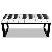 Tavolino da salotto | Tavolino da caff¨¨ | Tavolino da Soggiorno con Piano in Vetro con Stampa Pianoforte