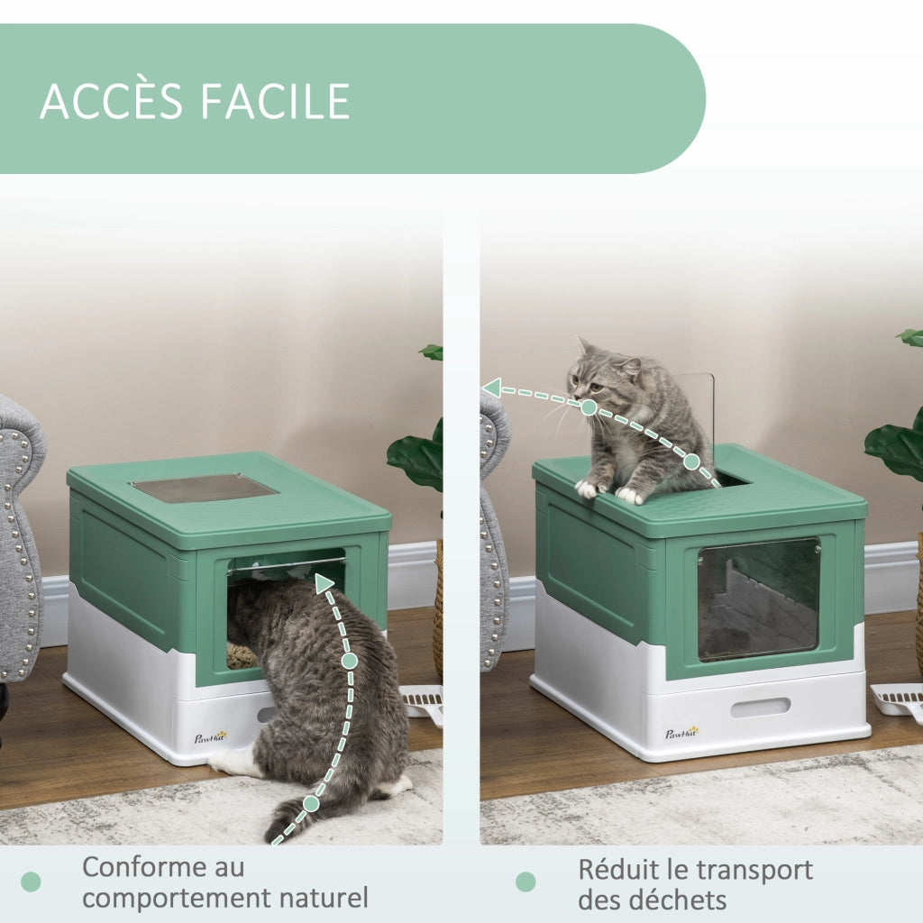 Casetta per Gatti ¨C zephmum ¨C Verde 47.5x35.5x36.7 cm