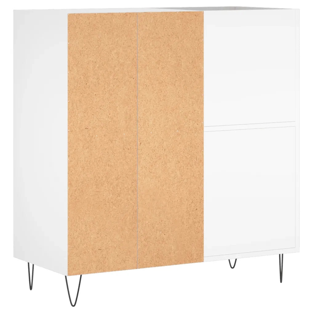 Mobiletto portadischi classico e pratico 84,5 x 38 x 89 cm in legno composito bianco 02_0049167