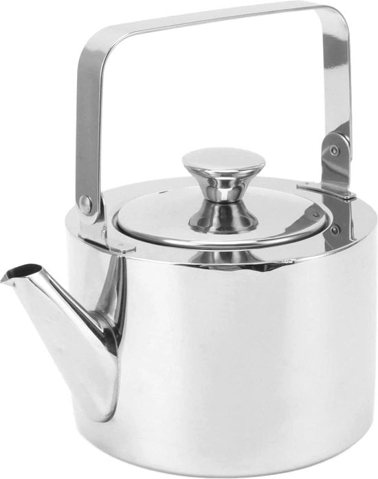 Teiera in acciaio inossidabile con filtro - teiera metallica con suono fluitante - maniglia ergonomico - compatibile con induzione elettrica, gas e halogeno - capacità 13 litri.