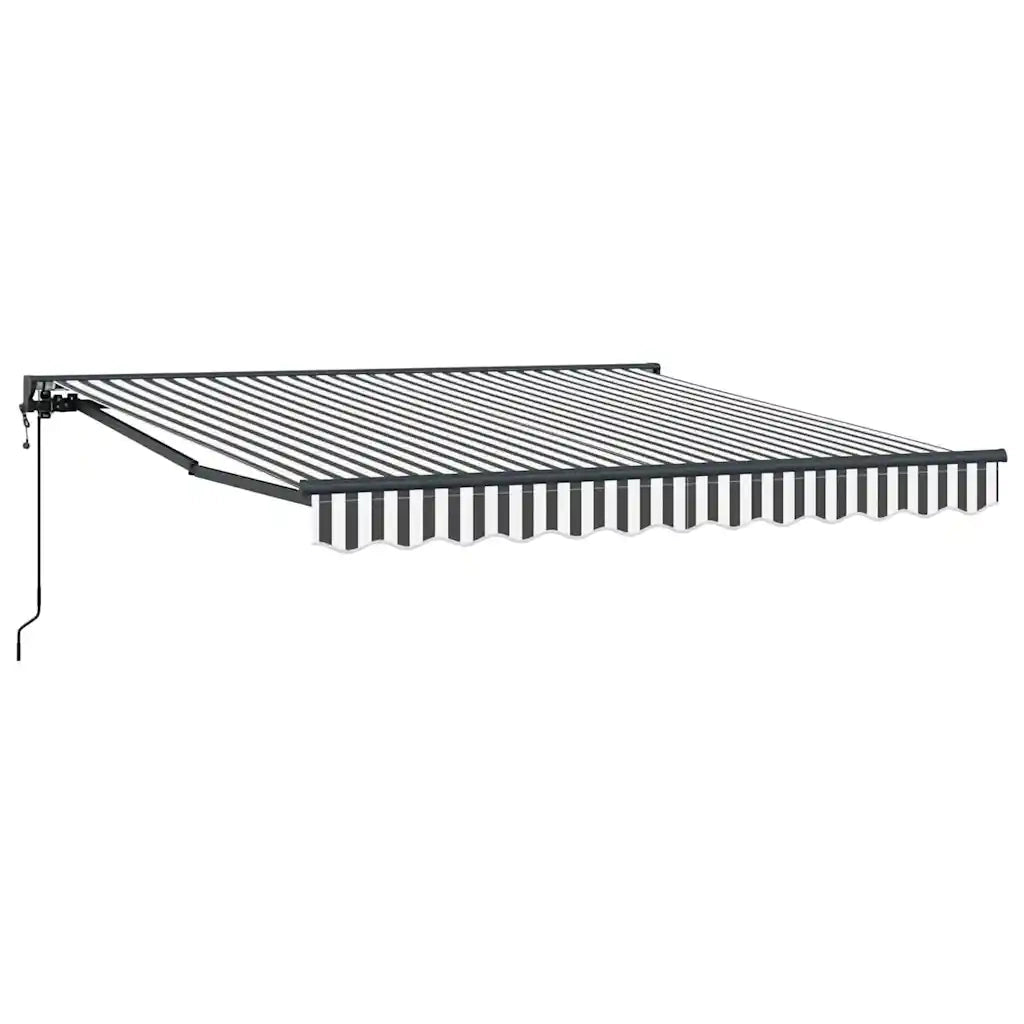 vidaXL Tenda Retrattile Antracite e Bianco 300x250 cm Tessuto