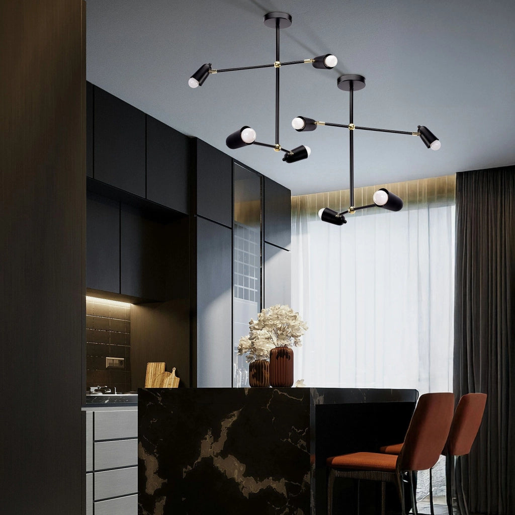 Lampada APP1708-4CP Black + Gold