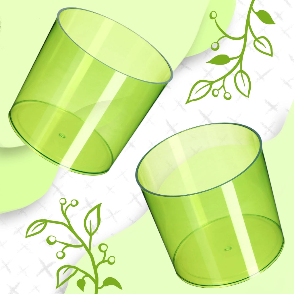 Vaso da fiori KADAX rotondo in plastica, 12,5 cm, verde