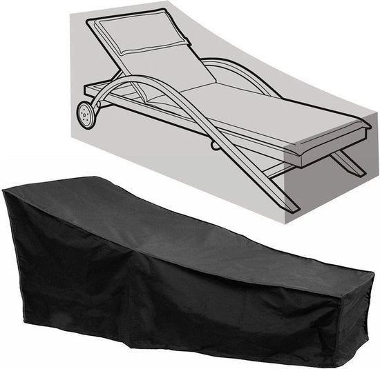 Hoe per lettino, lettino per giardino, lettino per esterno, impermeabile e resistente ai raggi UV compreso contenitore di stoccaggio