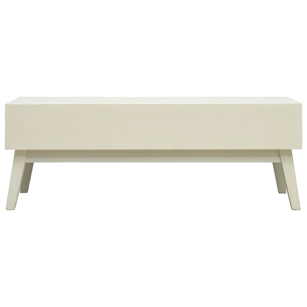 Tavolino CaffÃ¨ 2 Cassetti Intagliati Grigio 110x50x40cm Legno cod mxl 19732
