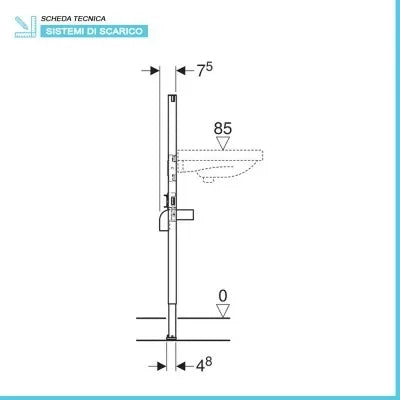 Geberit Duofix modulo per lavabo sospeso su cartongesso H 112 cm
