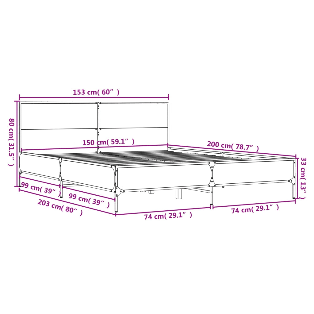 Giroletto Rovere Fumo 150x200 cm in Legno Multistrato Metallo 3280004