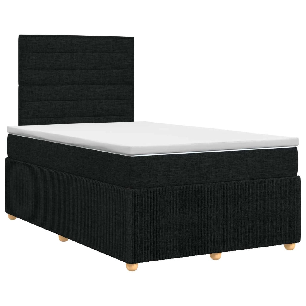 Letto box spring con materasso Nero 120 x 190 cm Tessuto 3454342