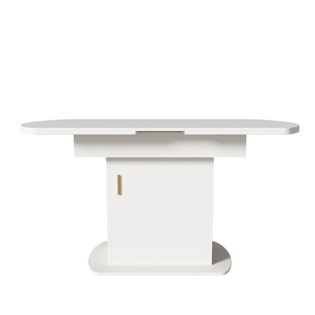 Tavolo da Pranzo Ovale Allungabile ¨C MINIMAL ¨C Bianco, 110/130x70x75 cm
