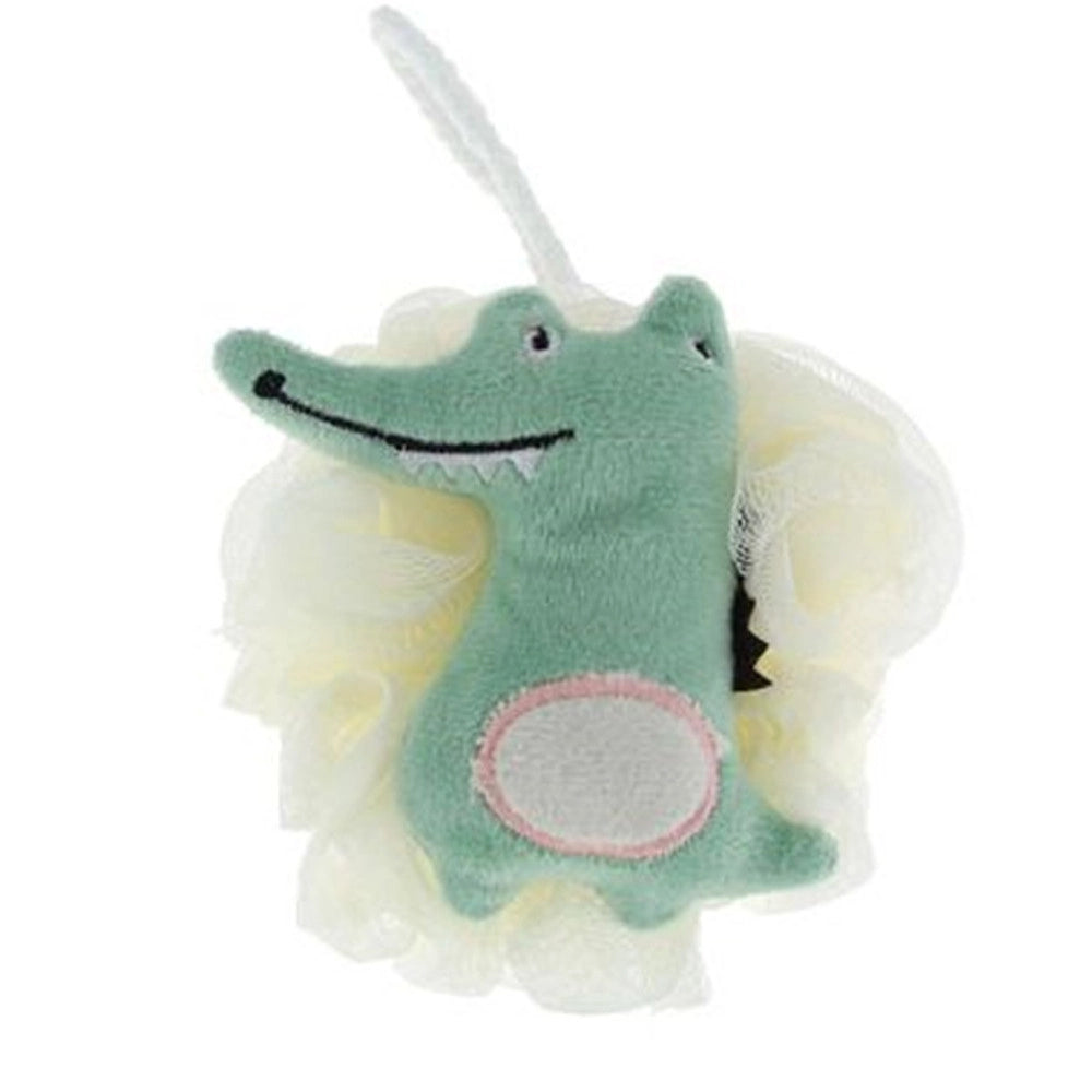 Trade Shop - Spugna Retina Per Doccia Bagno Spugnetta Esfoliante Pelle Corpo Con Animale Peluche 87248 -