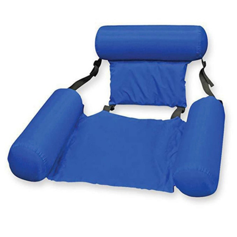 Trade Shop - Sedia A Sdraio Gonfiabile Amaca Per Mare Piscina Galleggiante Pieghevole 120cm -
