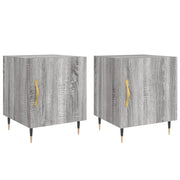 Set di 2 Comodini | Armadio da Notte | Mobiletto da notte Grigio Sonoma 40x40x50 cm in Legno Multistrato