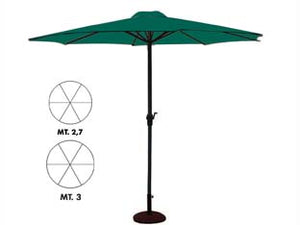 OMBRELLONE IN METALLO TONDO CON MANOVELLA- - ø cm.300 palo ø mm.48 a 6 stecche - 1 pezzi VETTE