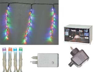 TENDA 288 LED MULTICOLOR PER ESTERNO CON GIOCO LUCI- - mt.5 + mt.6 x 1 - 36 fili - 1 pezzi