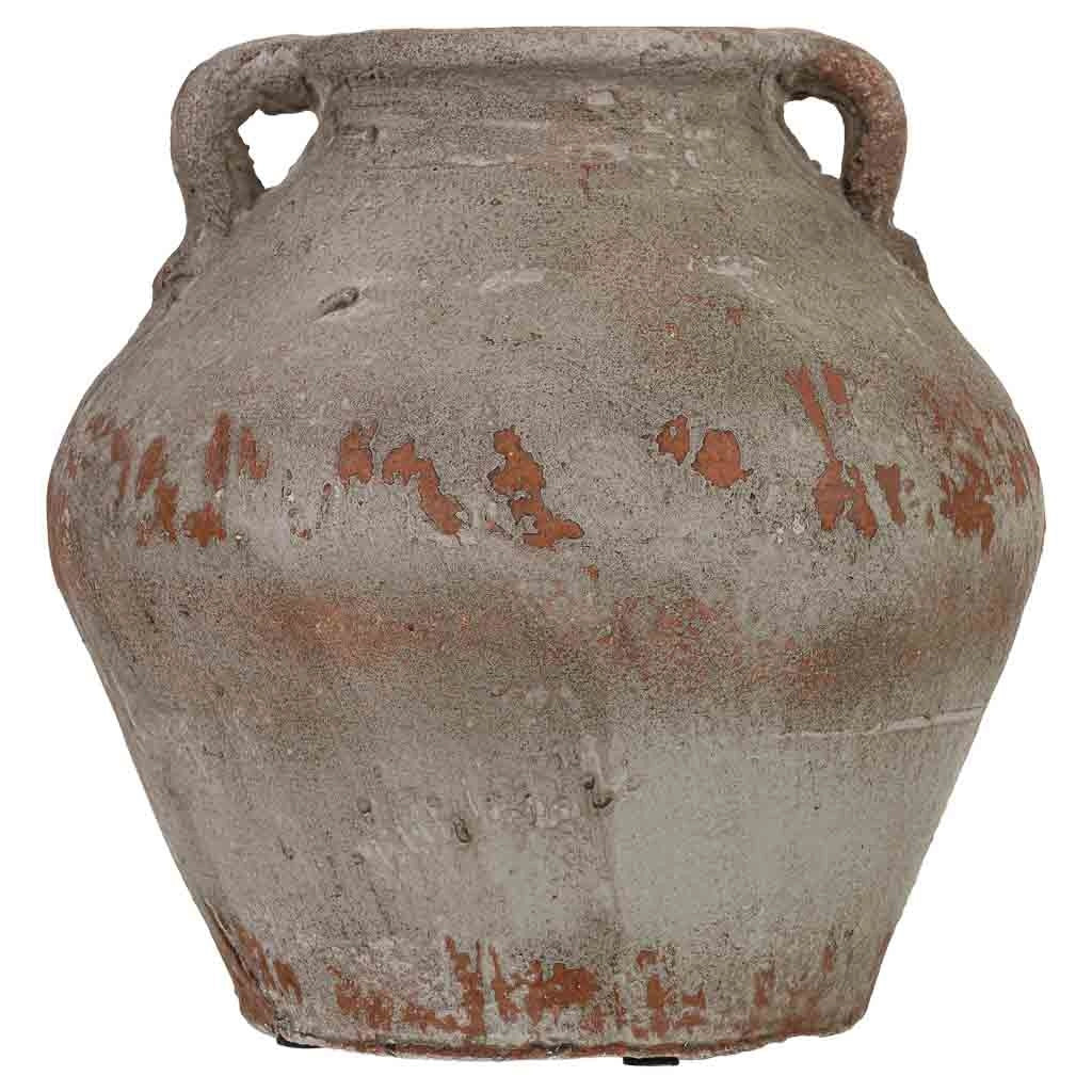 Vaso in resina marrone anticata, 27,5 x 27,5 x 27,5 cm (altezza)