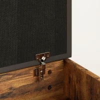 Scarpiera con Panchina a 2 Livelli, Vano Contenitore Integrato con Cuscino, Effetto Legno di Mogano