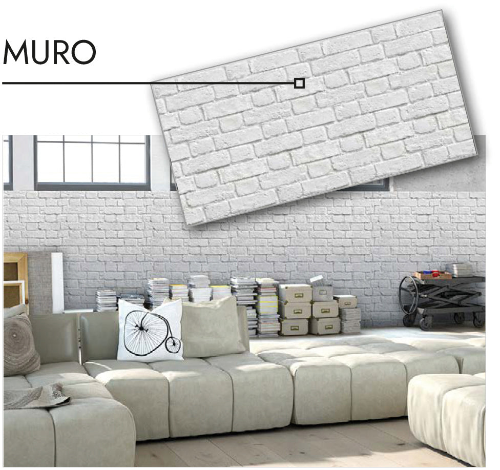 LASTRA DECORATIVA SERIGRAFATA cm. 50x100 - Effetto Muro 15.00 pz