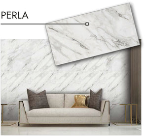 LASTRA DECORATIVA SERIGRAFATA cm. 50x100 - Effetto Marmo Perla 15.00 pz