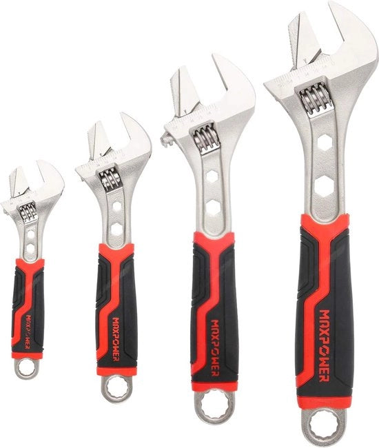Set di chiavi a sbarre regolabili 4-in-1 chiave a morsa, chiave a morsa singola, chiave a morsa regolabile (6 pollici/150 mm, 8 pollici/200 mm, 10 pollici/250 mm e 12 pollici/300 mm)