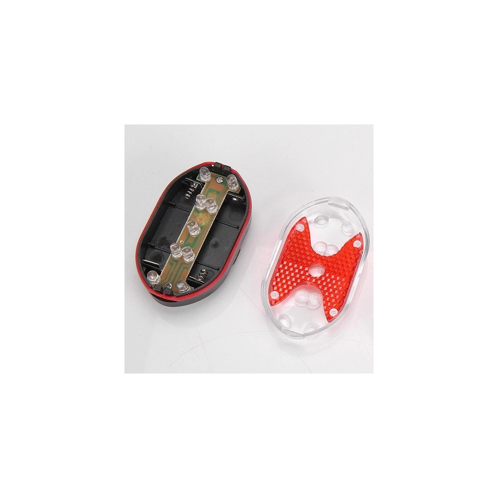 Trade Shop - 9 Led Bicicletta Luce Posteriore Lampeggiante 7 Modello Luminosità Sport Cintura -