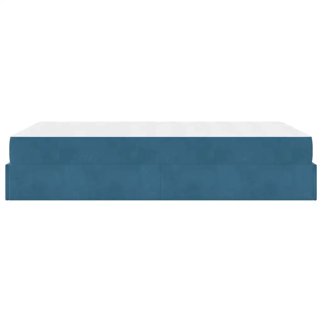 vidaXL Struttura del letto con materasso Blu 140 x 190 cm Velluto