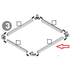 R PROFILO GRANDE BASE SUP CON GUIDA  X  KIT COPRILAVATRICE RESINA- 1,0 pz