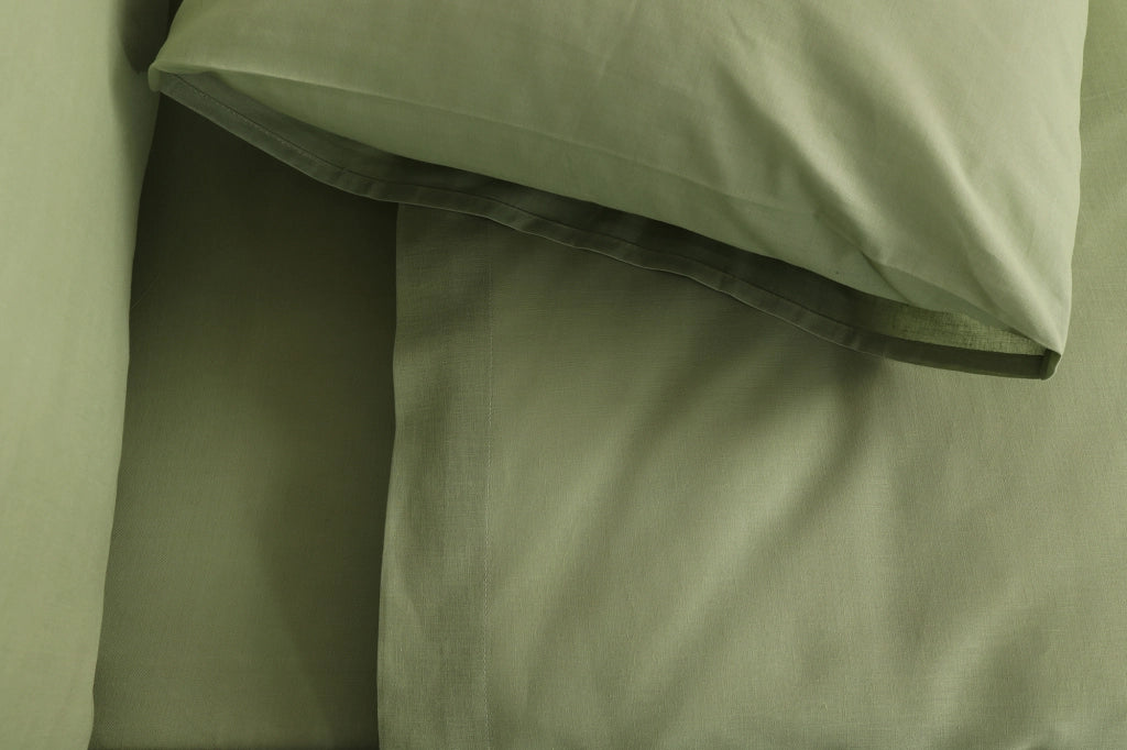 Sapatalo, set Completo Letto Singolo in Policotone, Verde