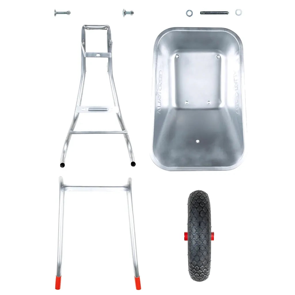 vidaXL Carriola 90 L 150 kg in Acciaio Zincato e Plastica