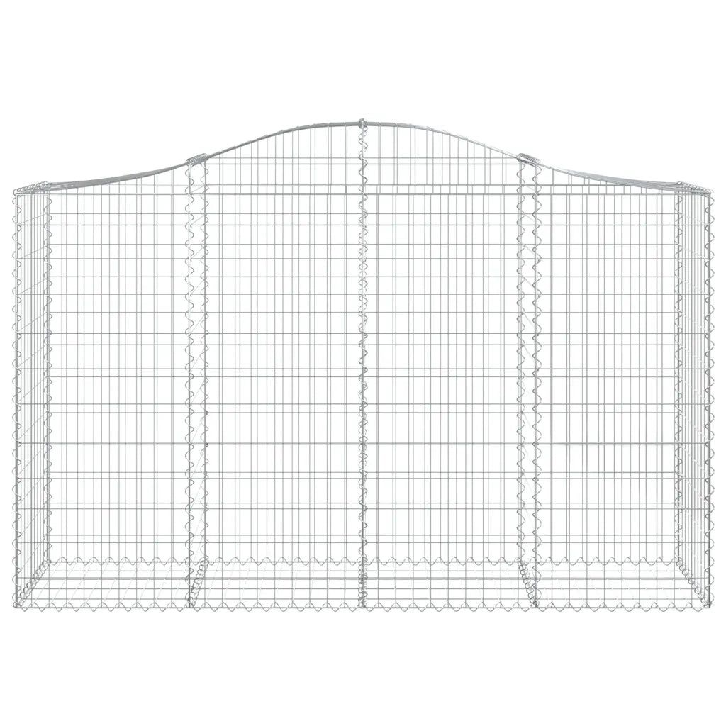 Cesti Gabbioni ad Arco 3 pz 200x50x120/140 cm Ferro Zincato
