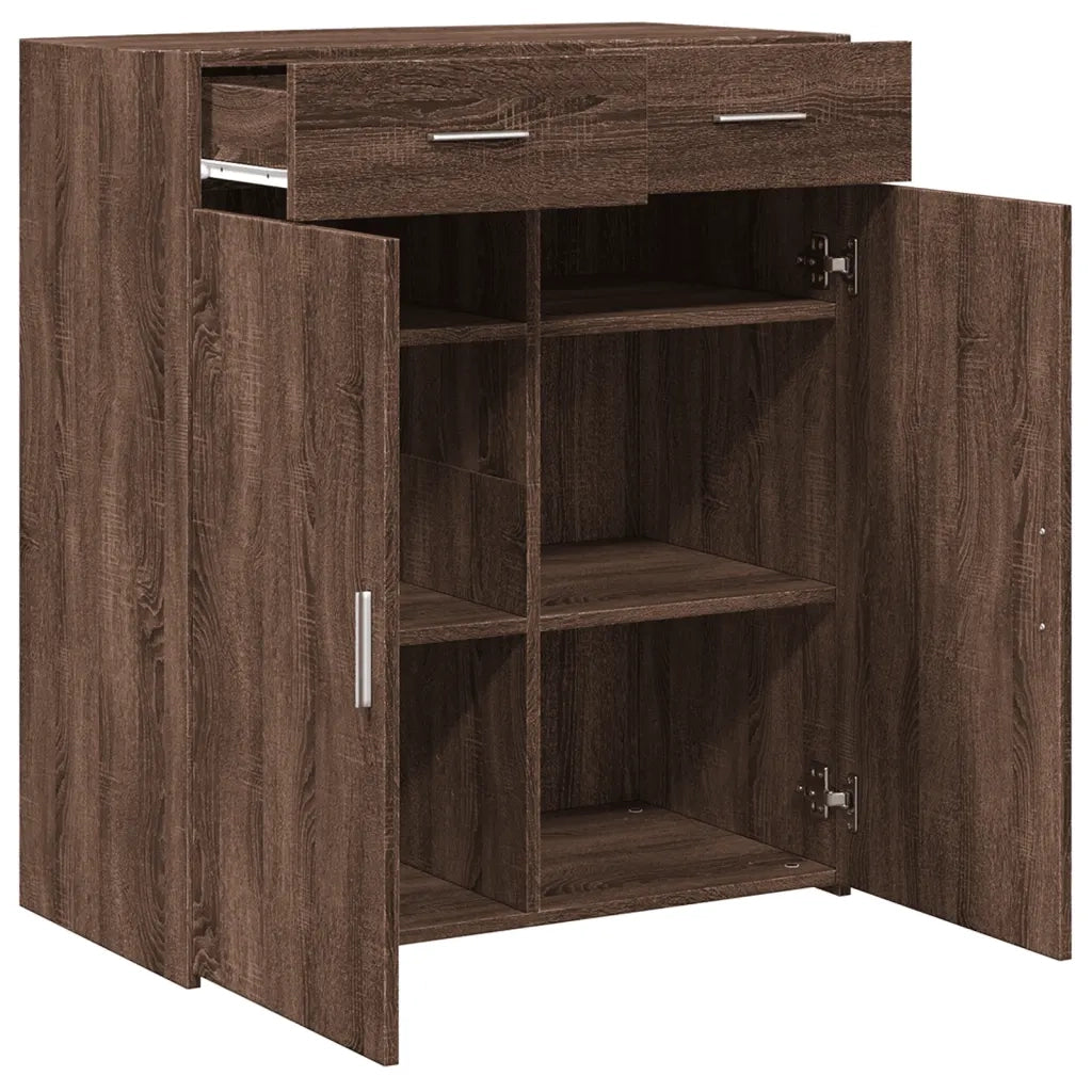 Credenza-Buffet-Armadio da cucina Rovere Marrone 80x42,5x93 cm in Legno Multistrato 112285
