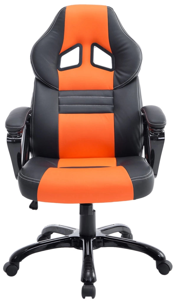 Sedia da ufficio XL Pedro Nero/arancione