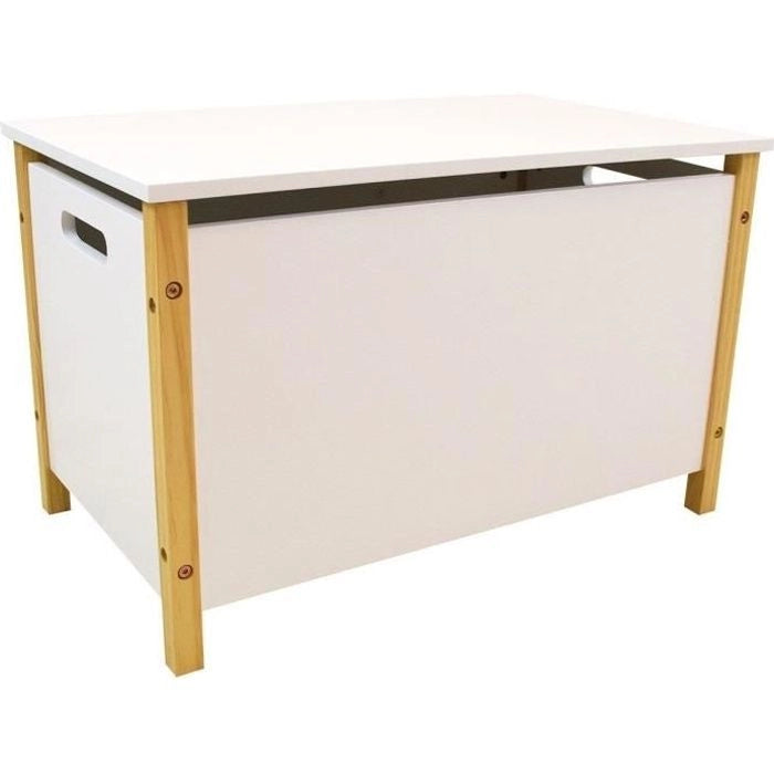 SCANDIWOOD Scatola portagiochi in legno 37,5 x 60 x36 cm per bambini