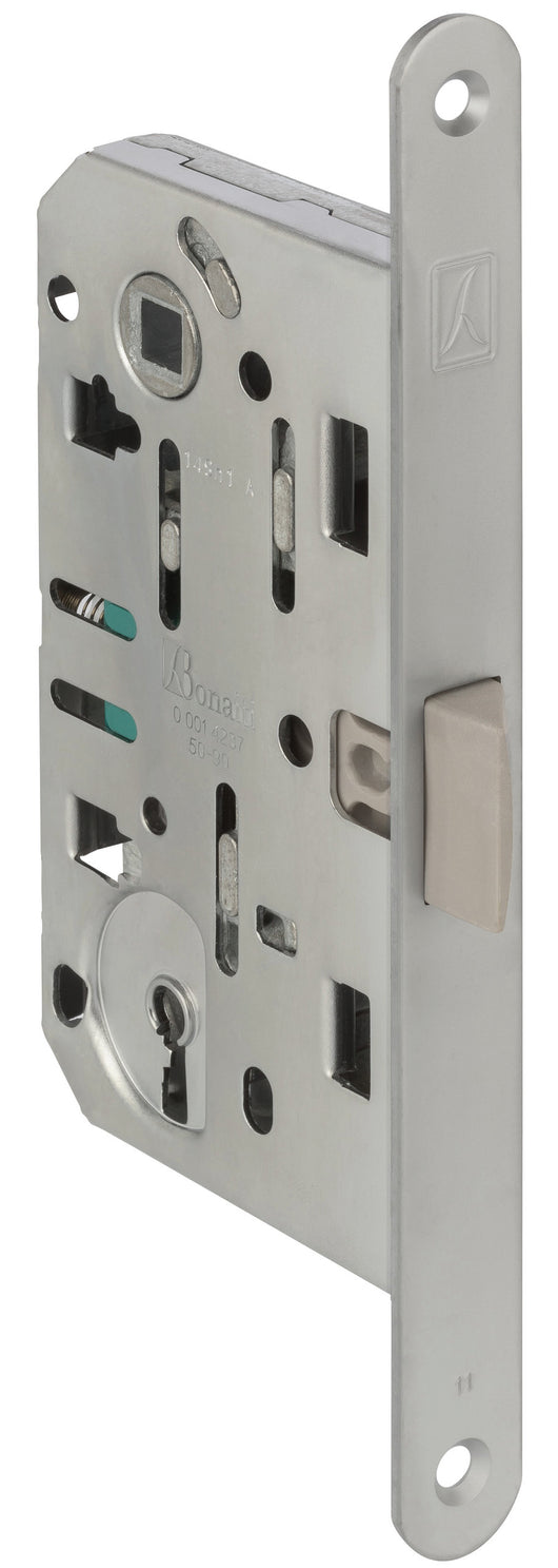 Bonaiti SERRATURA BITTER NG INF. B/TONDO Art. A85 cromato opaco E.50