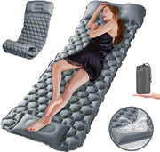 Matrimoniale lattina per esterno, air mattress, autoinflante, con pompa a pedale, 200 cm, ultraleggero, gonfiabile, airbed per campeggio, impermeabile, per escursioni, viaggi, spiaggia