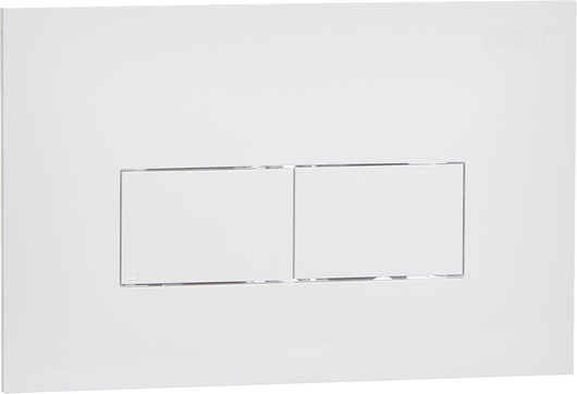 PLACCA PER CASSETTA INCASSO PUCCI ECO 2 PULSANTI LINEA MOD.2014- Bianca- PUCCI- pezzi 1