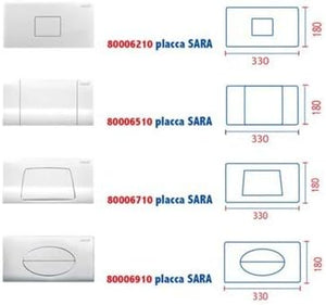 KIT SARA MONO TASTO TELAIO + PLACCA CM.33  Sp.1,2 Bianca     PUCCI