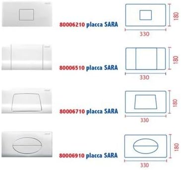 KIT SARA MONO TASTO TELAIO + PLACCA CM.33  Sp.1,2 Bianca     PUCCI