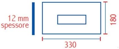 KIT SARA MONO TASTO TELAIO + PLACCA CM.33  Sp.1,2 Bianca     PUCCI