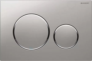 PLACCA DI COMANDO SIGMA20 DOPPIO TASTO  SATINATA CROMO GEBERIT