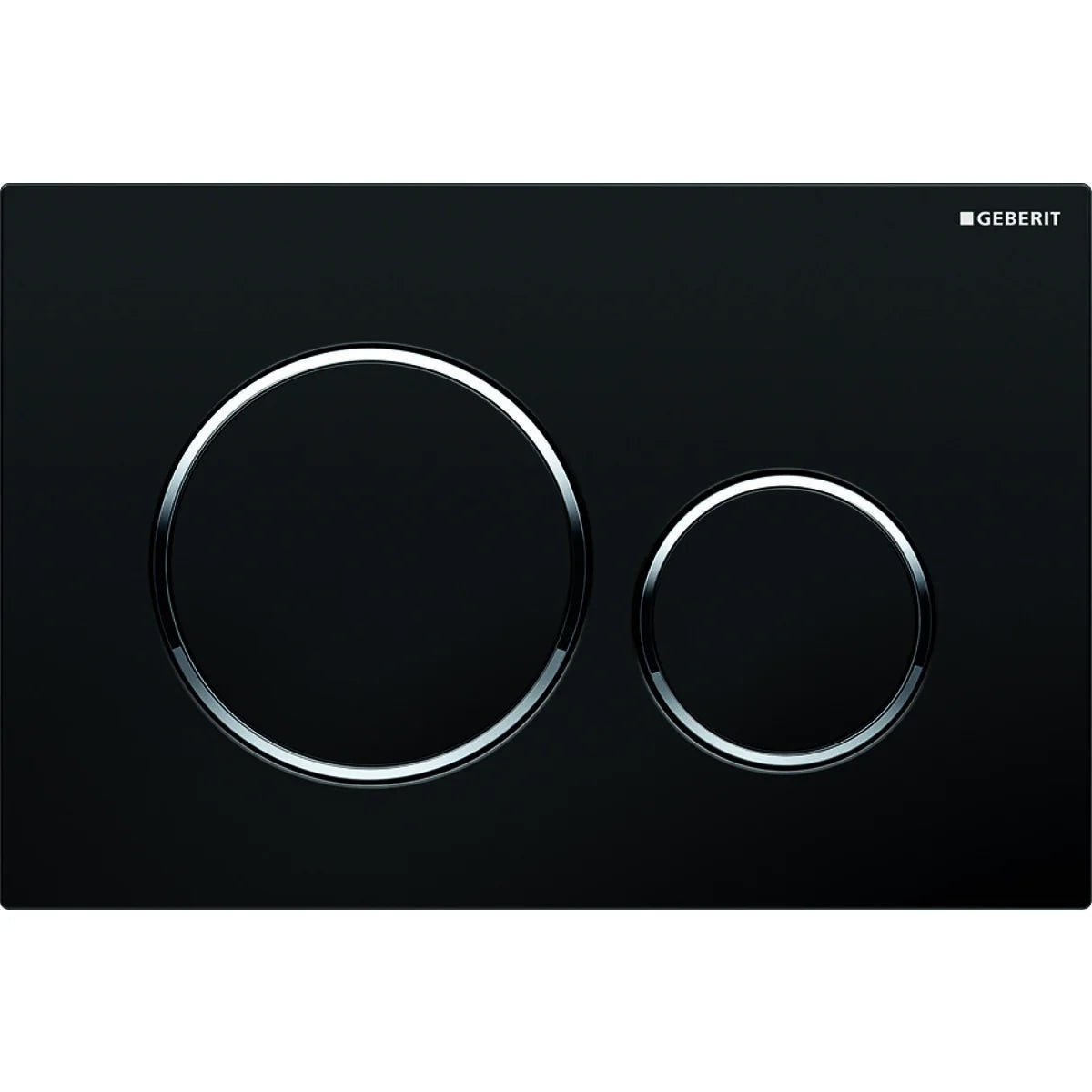 PLACCA DI COMANDO SIGMA20 DOPPIO TASTO  NERACROMO     GEBERIT