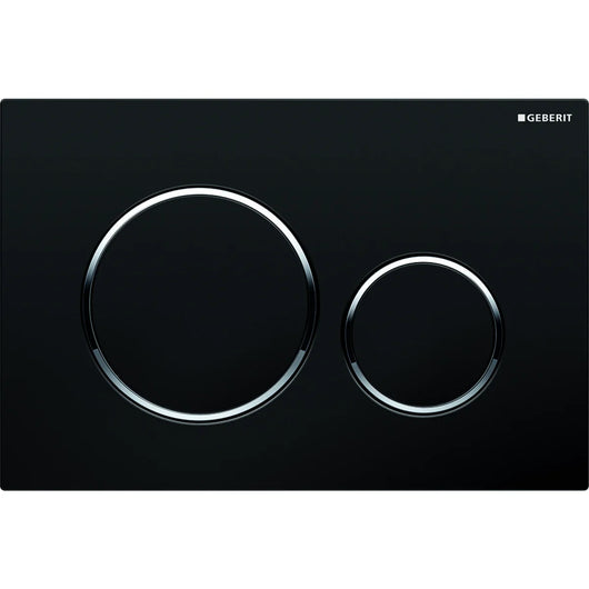 PLACCA DI COMANDO SIGMA20 DOPPIO TASTO  NERACROMO     GEBERIT