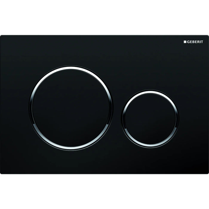 PLACCA DI COMANDO SIGMA20 DOPPIO TASTO  NERACROMO     GEBERIT